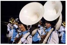 WMC student musicians performing at the Central v. Morristown football game.  Photo creds nj.com