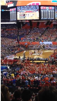This is a picture from Grausos seats at the final four. He got to see three great games, including Coach K’s 5th national title. Photo Credits to Dominic Grauso.