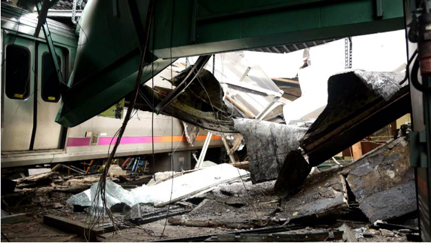 NJ Transit Train Crashes into Platform in Hoboken Train Station