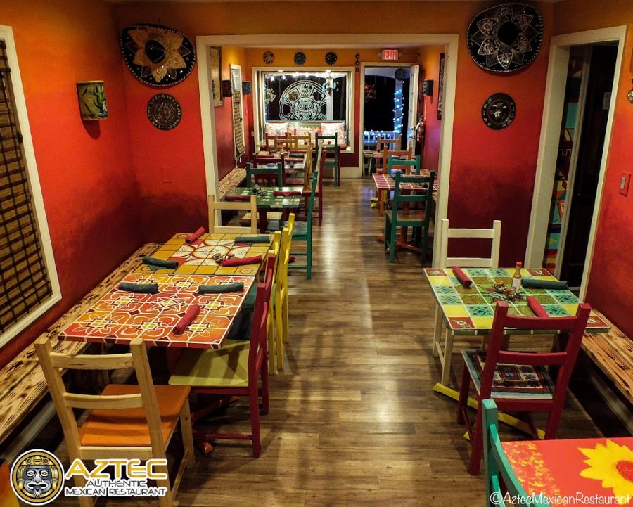 The dining area caters to an abundant amount of customers, providing an expansive clean environment for customers to be separate yet interact during meals.