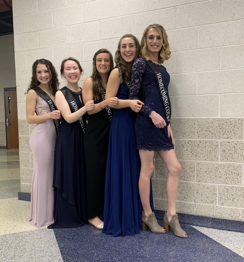 The 2019 Homecoming Queen Nominees! From left to right: Sophie Defaria, Jenna Cooley, Julia Trethaway, Lauren Davies, and Bree Harm