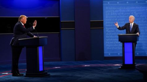 At the final presidential debate of the 2020 campaign, President Donald Trump (left) sparred energetically with former Vice President Joe Biden (right), though the introduction of a new mute button kept the crosstalk which had plagued the last debate to a minimum. In the final stretches of the campaign, Trump sought to rebrand himself, promising economic recovery and a swift end to the pandemic. Biden, on the other hand, made several progressive policy commitments in immigration and climate change, a departure from his generally risk-averse strategy. Photo credits: Brenden Smialowski / Getty Images.
