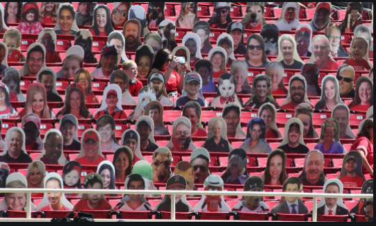 Cardboard cutouts of fans take the place of real fans amid Coronavirus