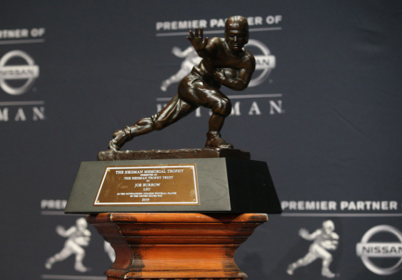 The Heisman Trophy is presented to the most outstanding player in college football each year