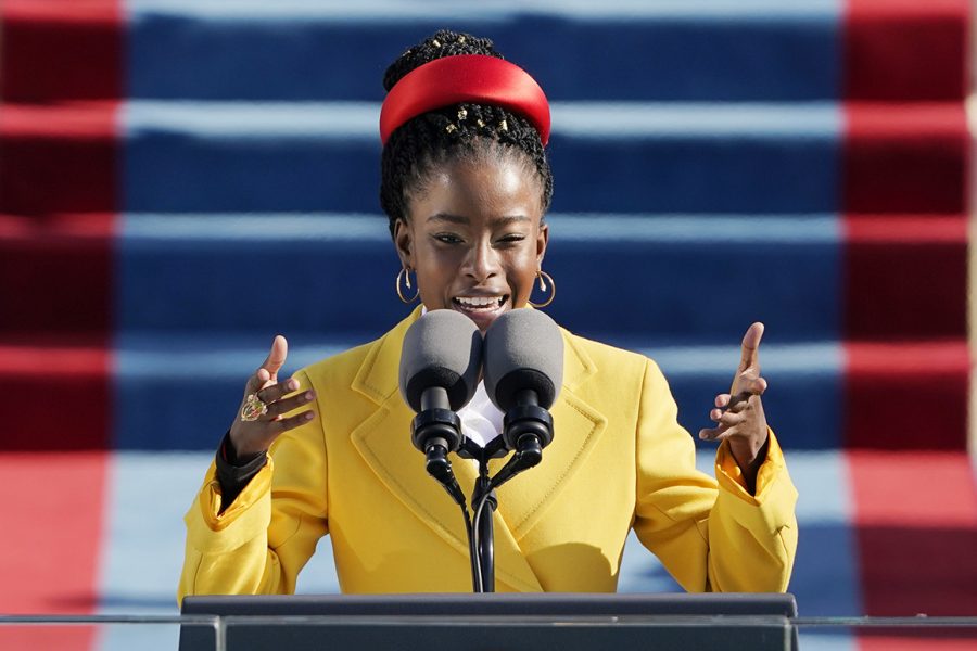 Image of Amanda Gorman Reciting at the Inauguration from Politico