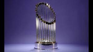 The World Series trophy via Chicago Tribune.