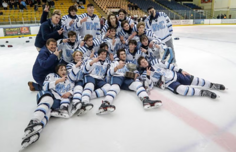 WMC Ice Hockey team poses with trophy after winning Haas Cup (NJ.com)