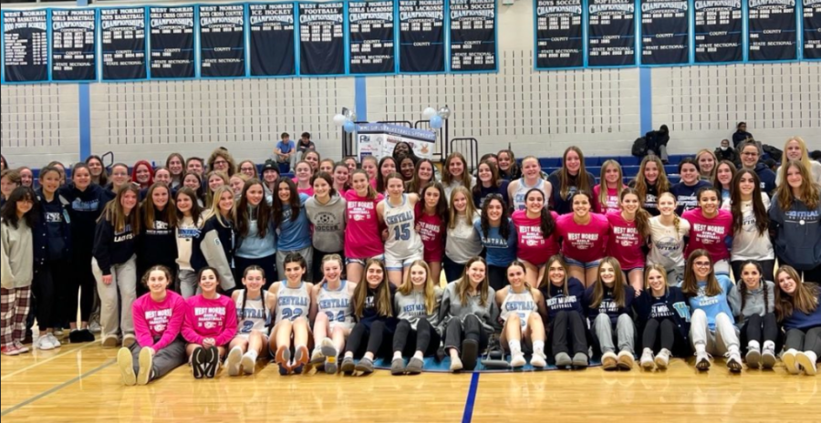WMCs female athletes gathered on the basketball court to be honored on Female Athlete Recognition Night 2023.