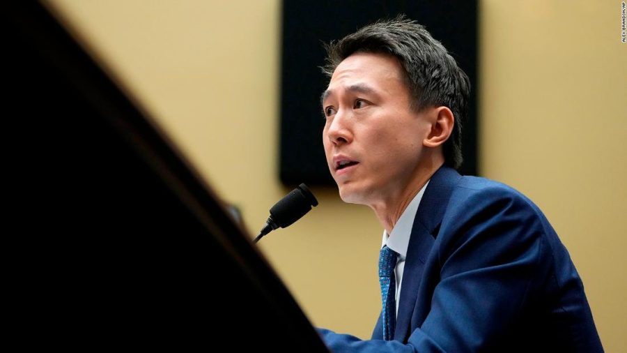 TikTok CEO Shou Zi Chew testifies during a hearing of the House Energy and Commerce Committee, on the platforms consumer privacy and data security practices and impact on children, Thursday, March 23, 2023, on Capitol Hill in Washington. (AP Photo/Alex Brandon)