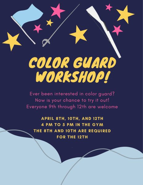 Color Guard Workshop: April 8th, 10th, and 12th