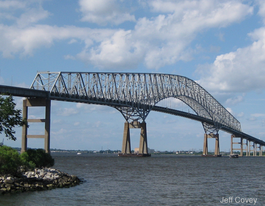 Picture of the Francis Scott Key Bridge prior to its collapse. 