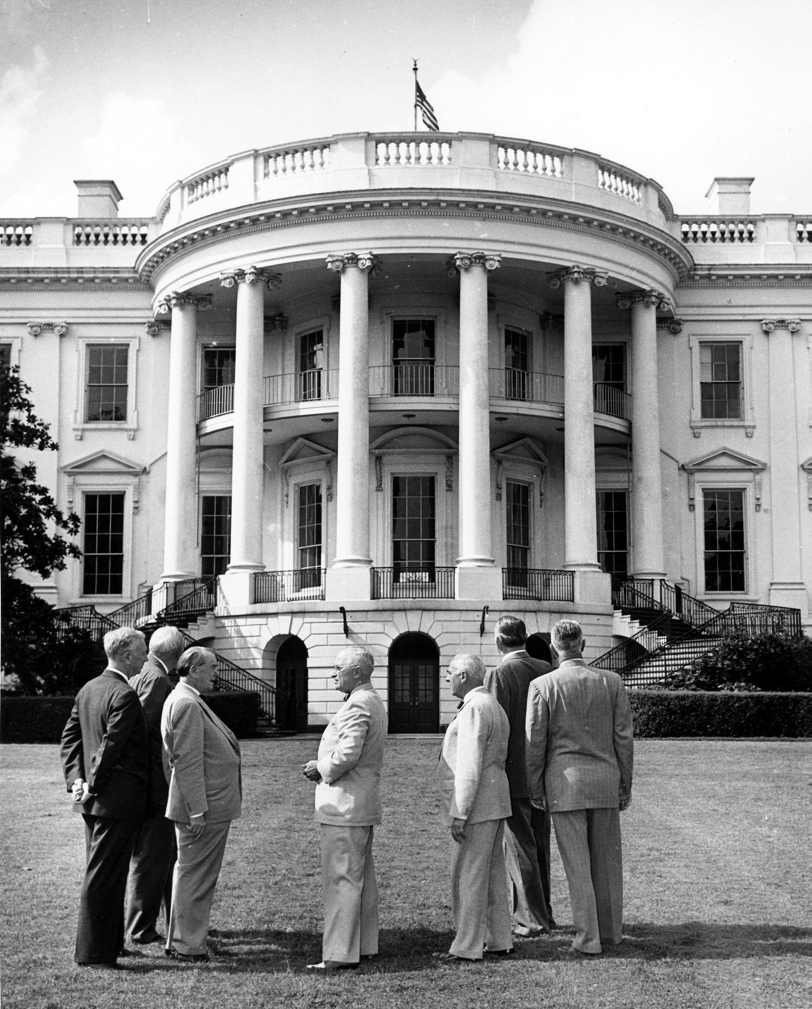 Harry S. Truman and the Committee for the Renovation of the White House (Photo Credit: National Archives)