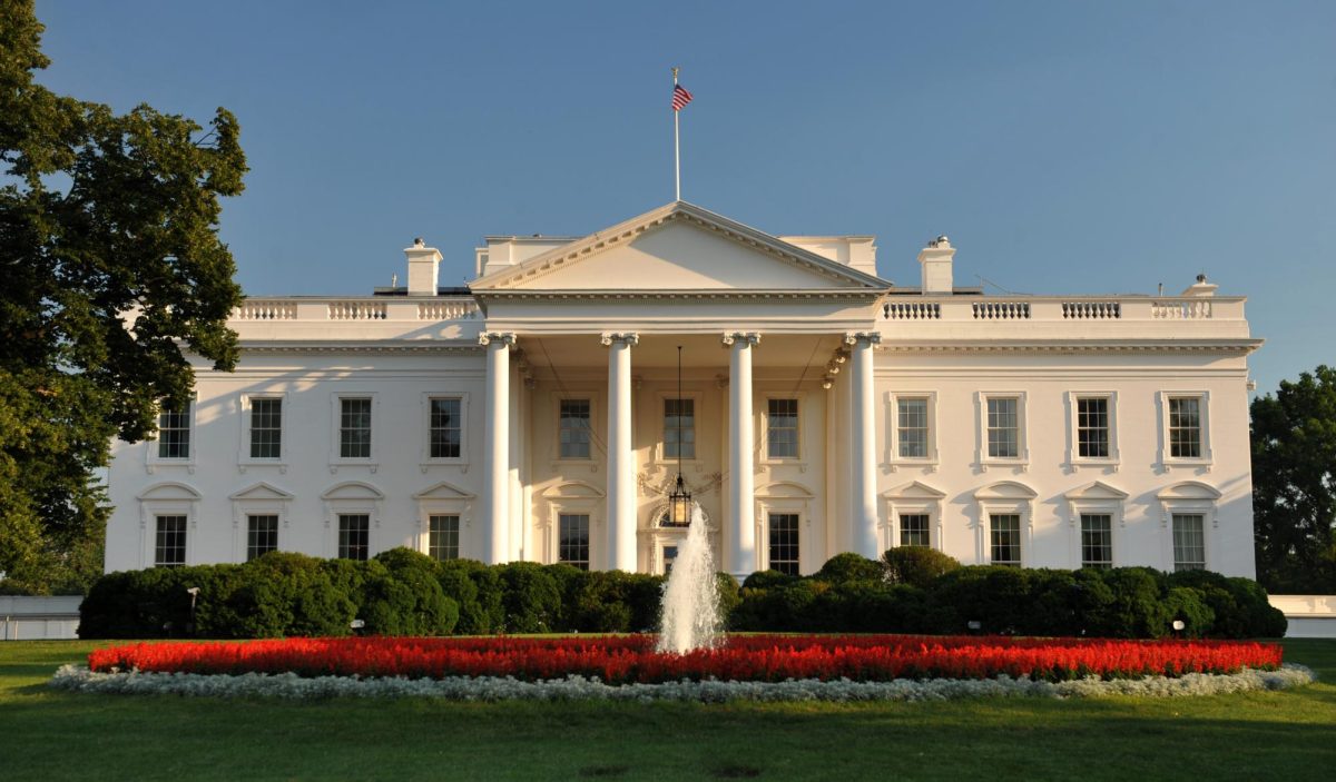 The front of the White House